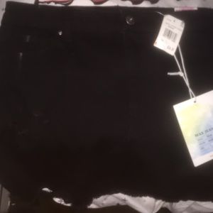 blacked ripped skirt